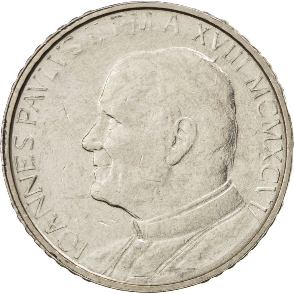 Vatican City | 100 Lire Coin | John Paul II | Km:275 | 1996