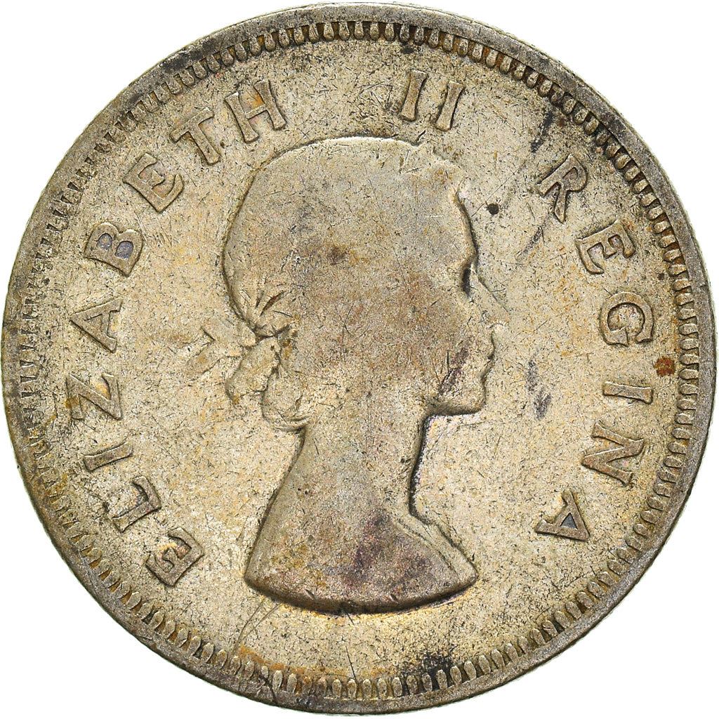 South Africa | 2 Shillings Coin | Elizabeth II | South African Shield | Km:50 | 1953 - 1960