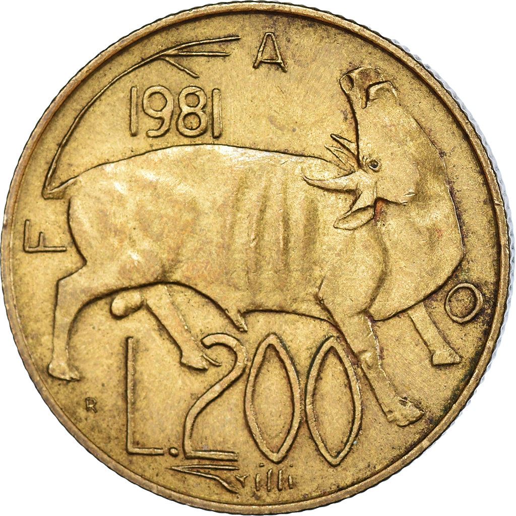 San Marino | 200 Lire Coin | FAO | Km:123 | 1981