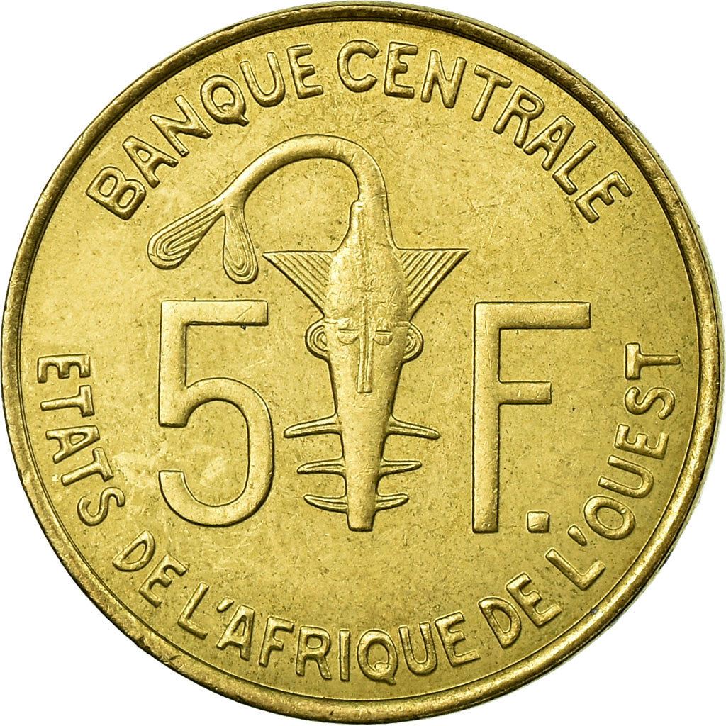 Western African States | 5 Francs Cfa Coin | Emblem of Central Bank | Gazelle | Km:2A | 1965 - 2023