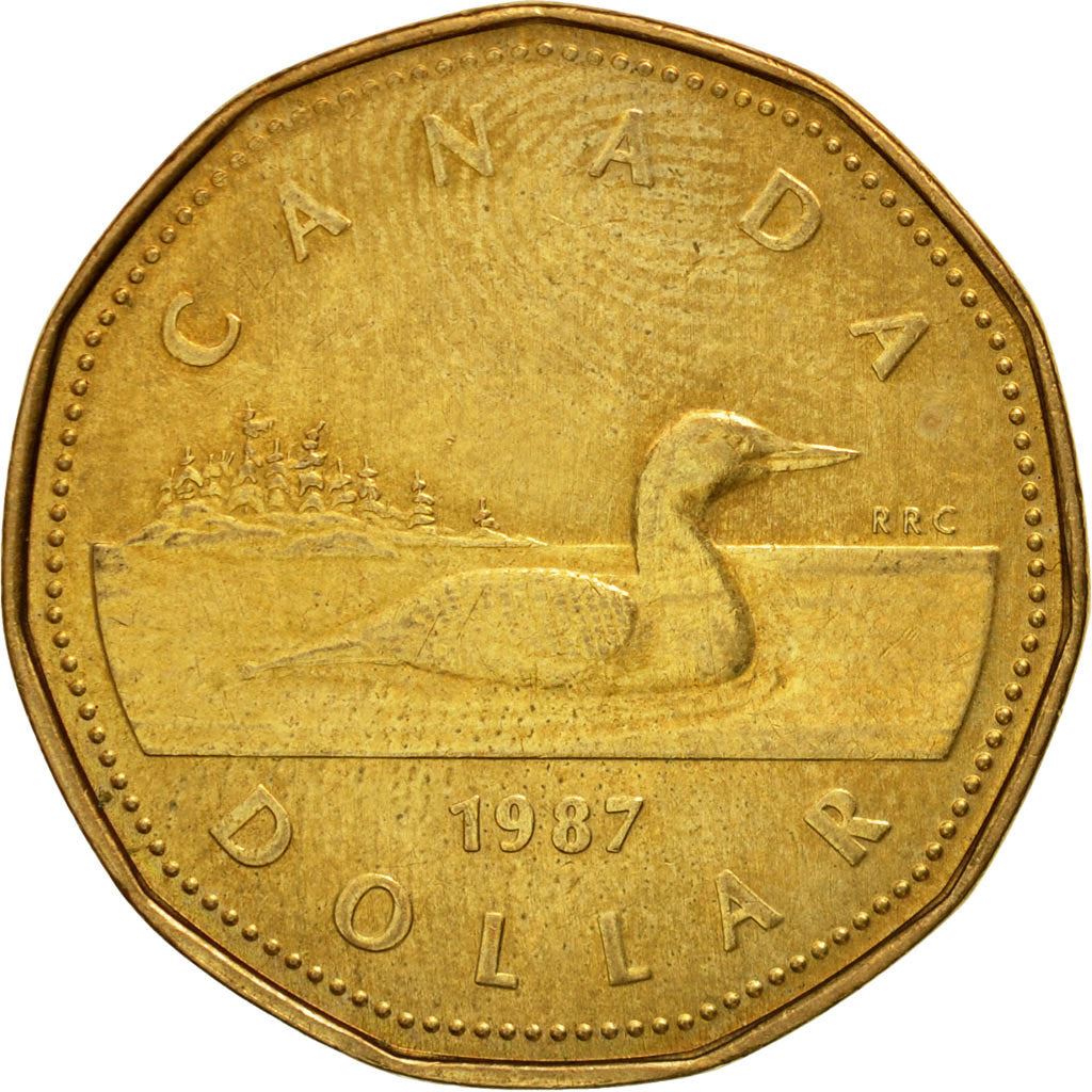 Canada | 1 Dollar Coin | Bronze plated nickel | 2nd portrait | KM:157 | 1987-1989