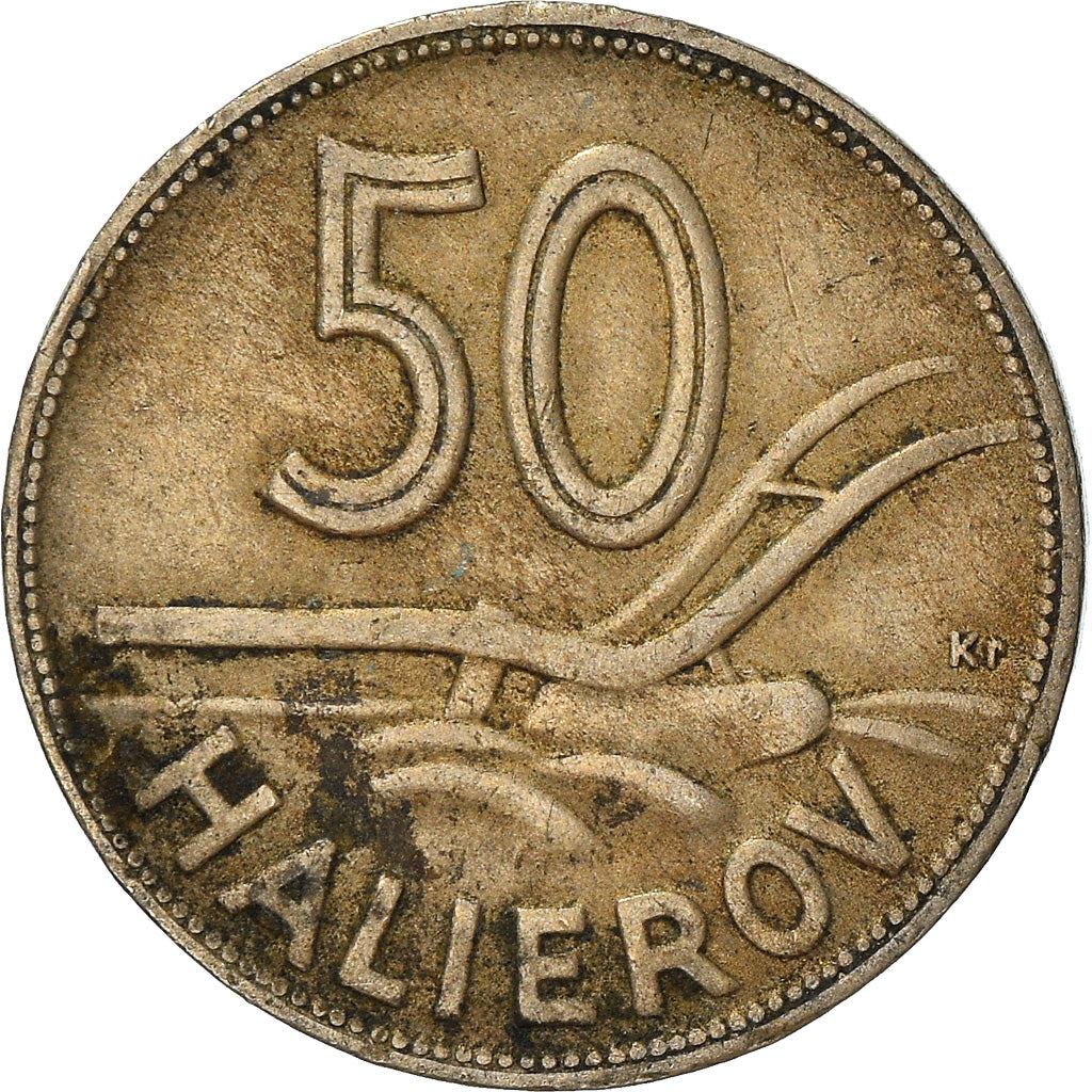 Slovakia 50 Halierov Coin | Plow | KM5 | 1940 - 1941