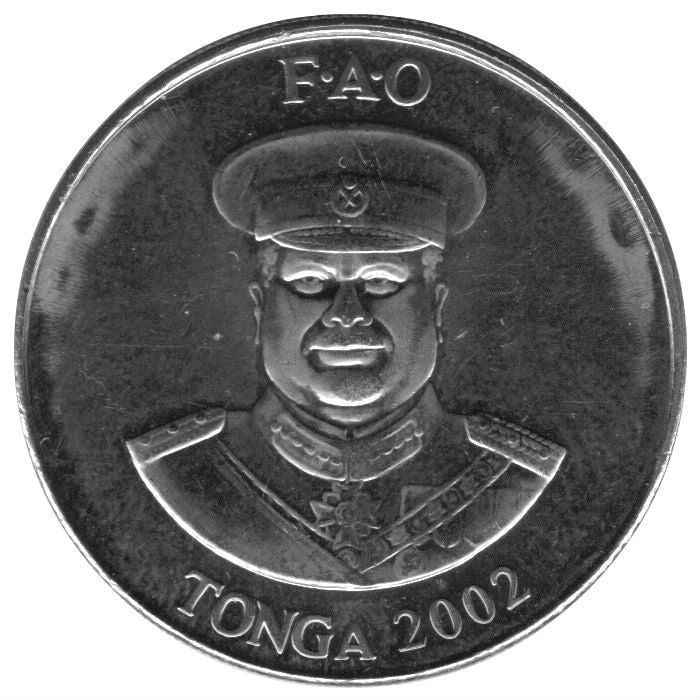 Tonga | 20 Seniti Coin | King Tupou IV | Yam | FAO | KM:70a | 2002 - 2005