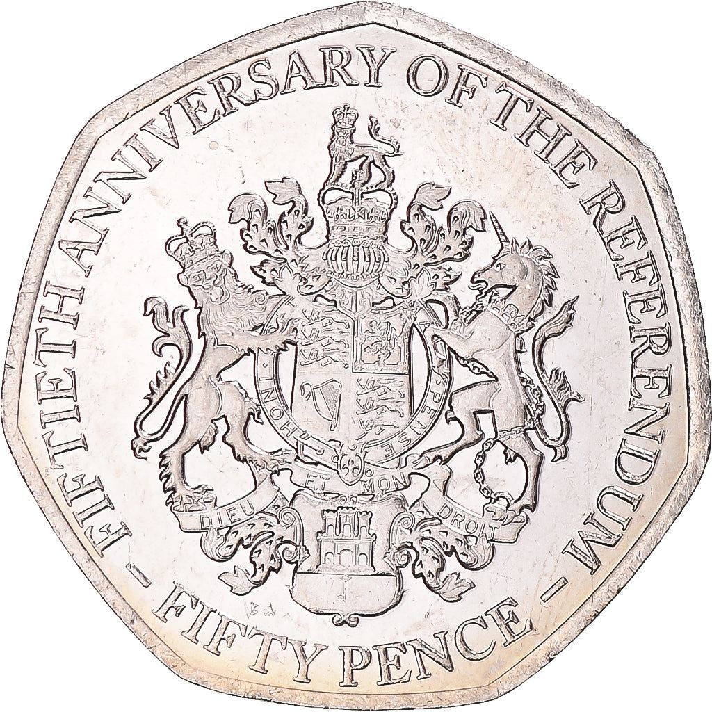 Gibraltar | 50 Pence Coin | Referendum | Km:1589 | 2017