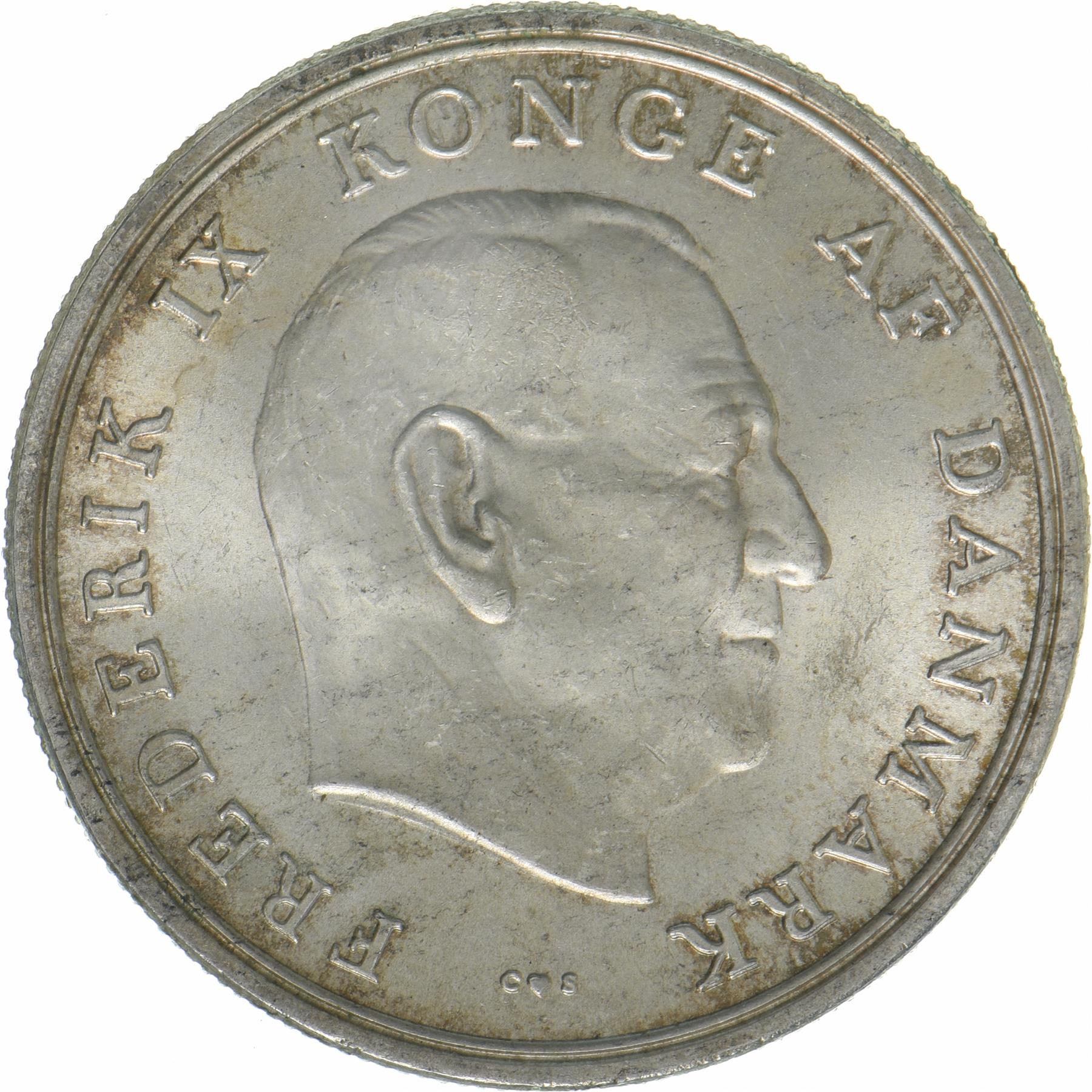 Denmark | 5 Kroner Coin | Silver | Wedding of Princess Anne Marie | KM:854 | 1964