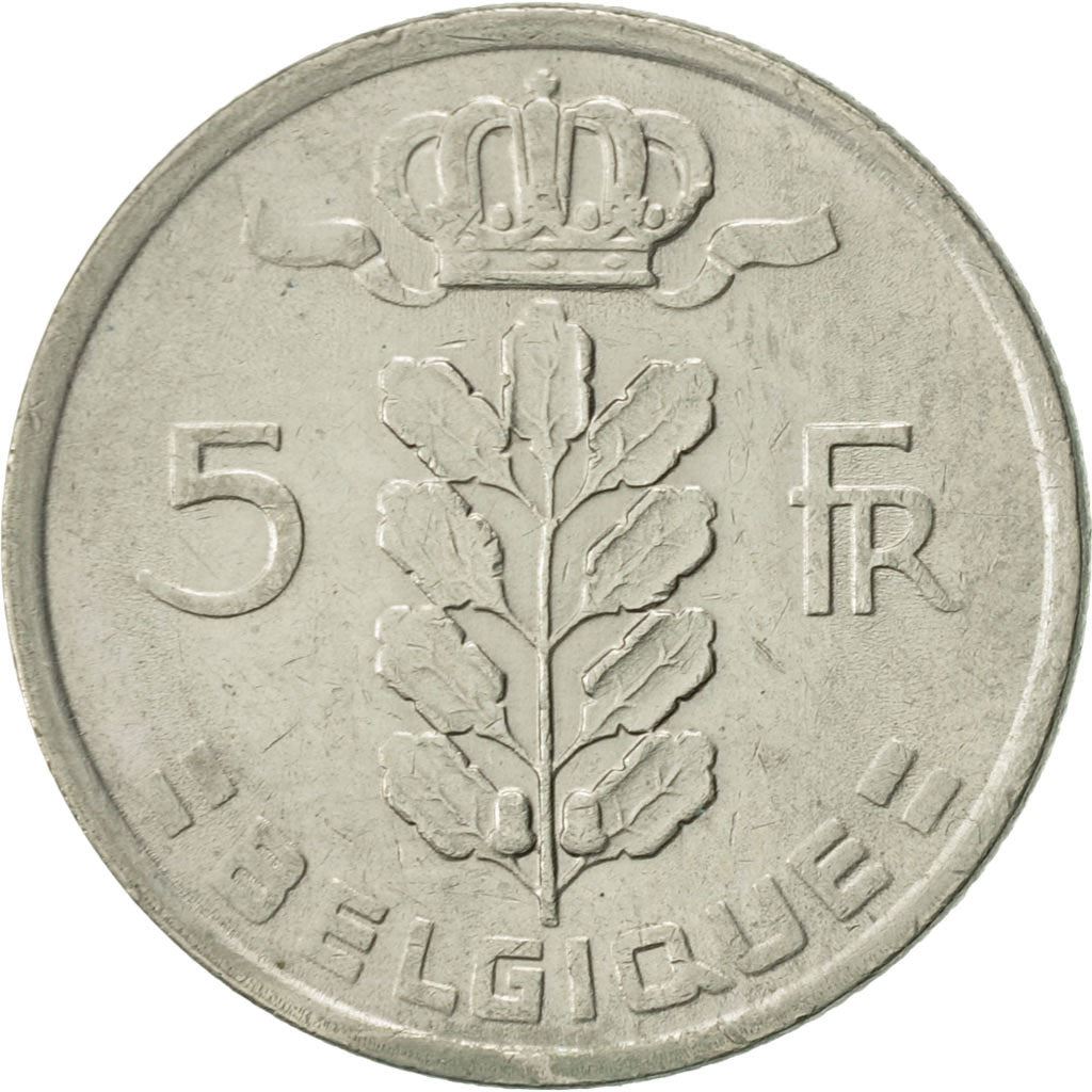 Belgian Coin 5 Francs - Baudouin I Belgique | Cornucopia | Oak | KM134 | 1948 - 1981