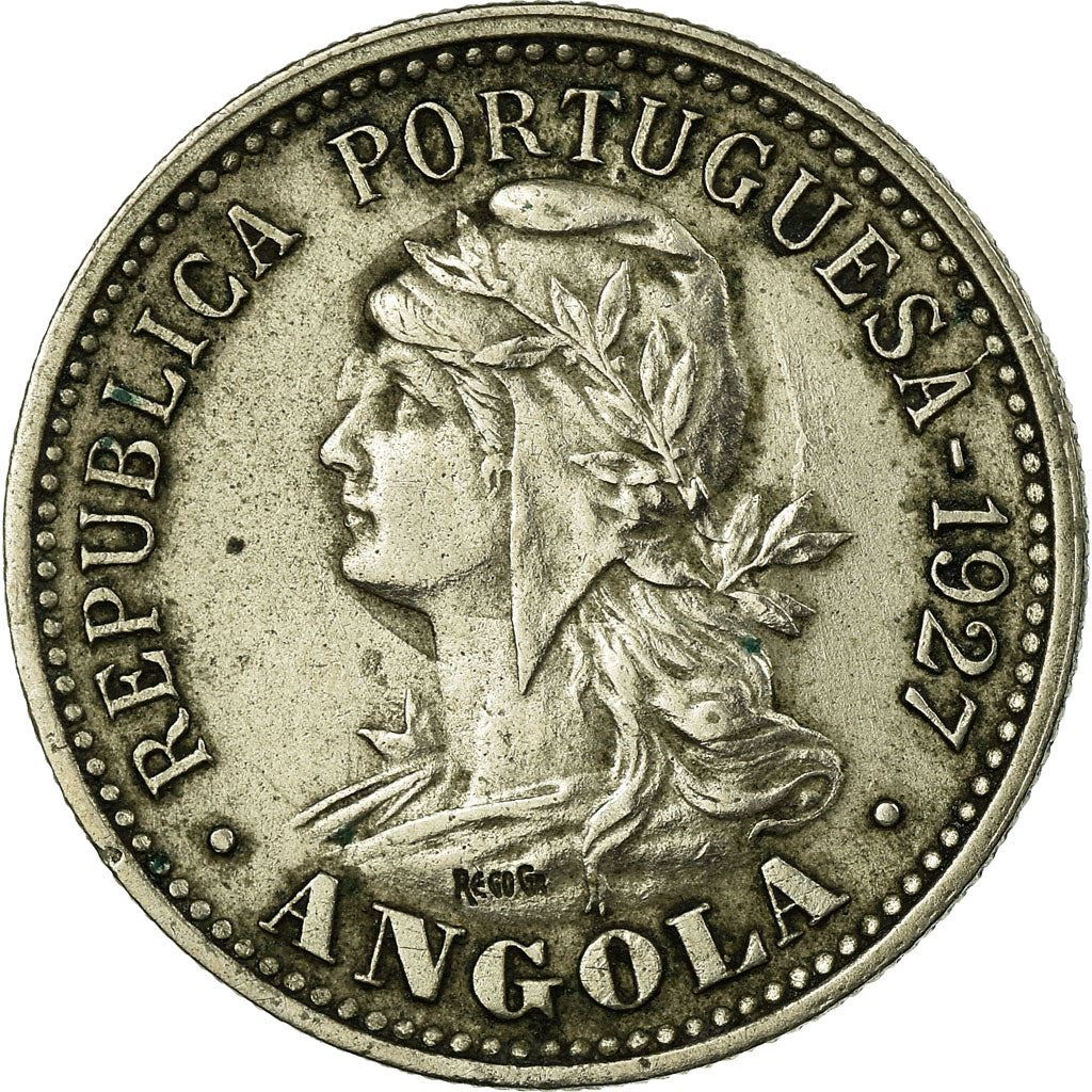 Angola | 20 Centavos / 4 Macutas Coin | Libertine | Km:68 | 1927 - 1928