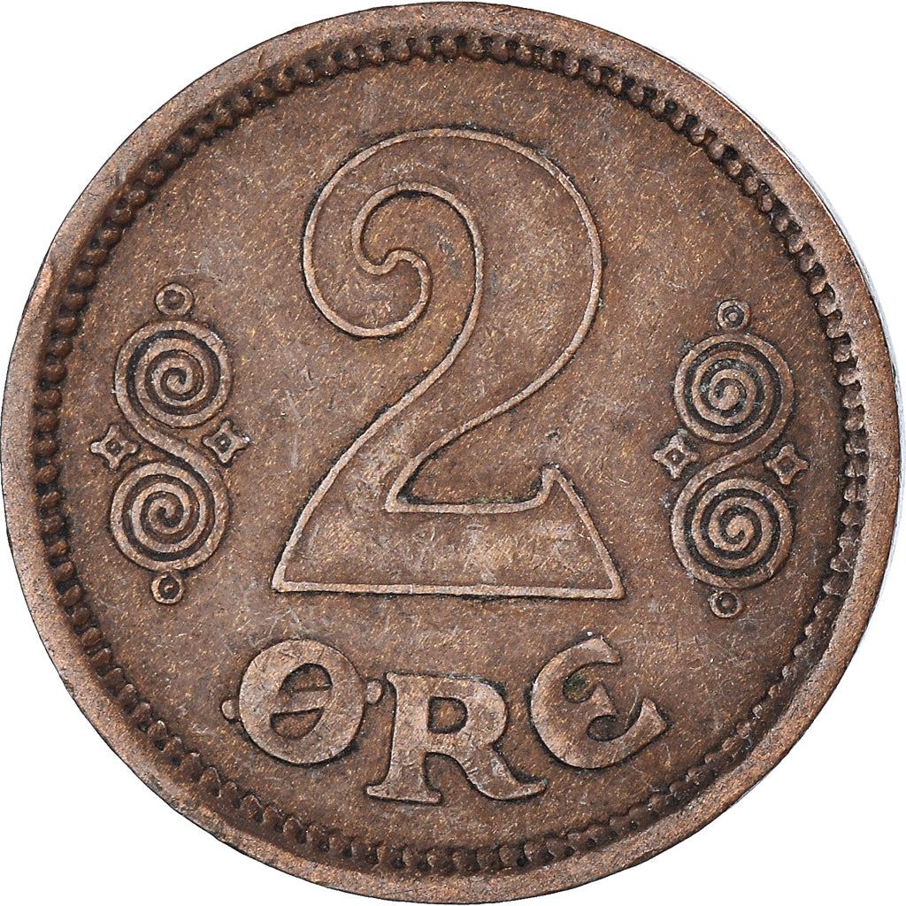 Denmark | 2 Ore Coin | Monogram | Km:813 | 1913 - 1923