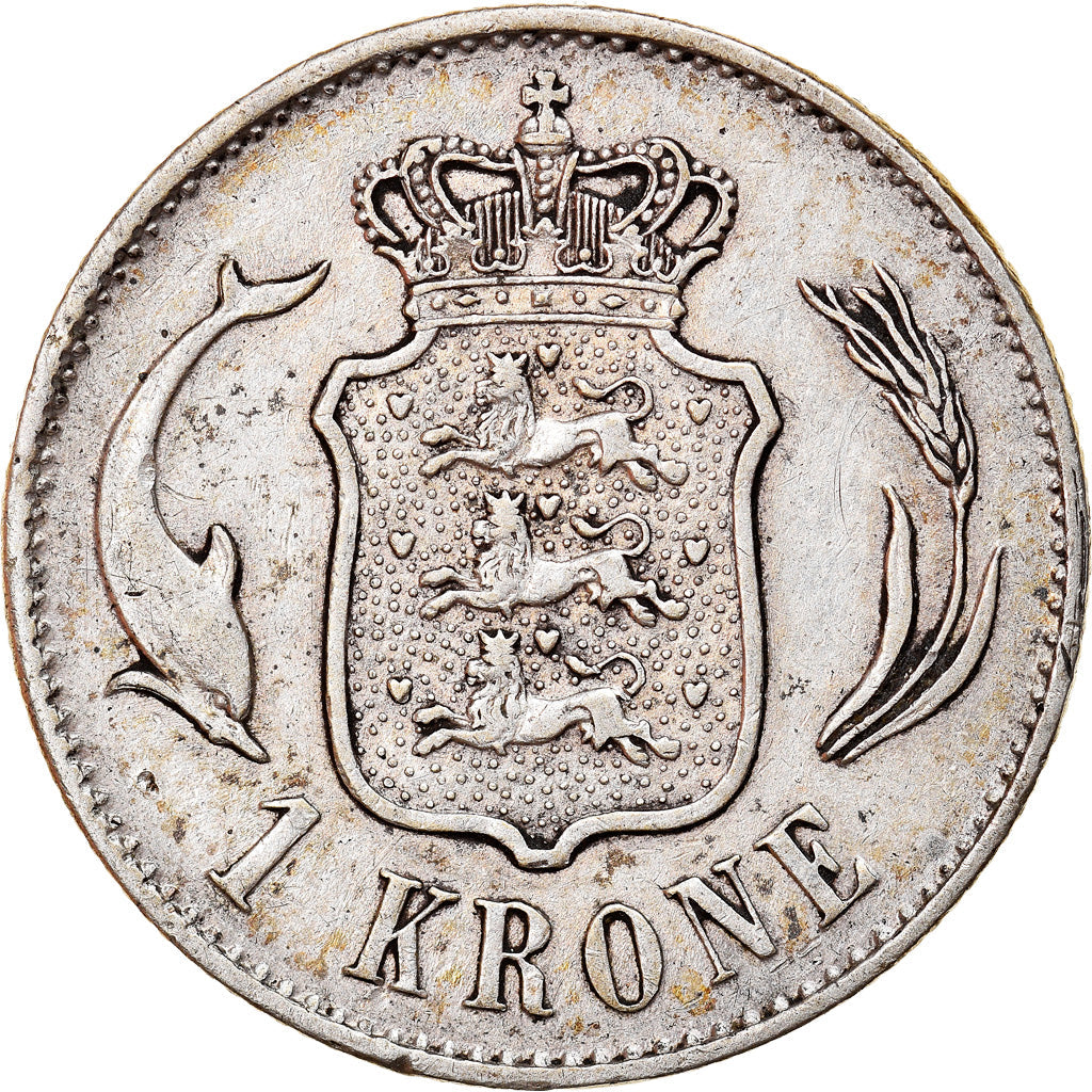 Denmark | 1 Krone Coin | Christian IX | KM:797 | 1875 - 1898