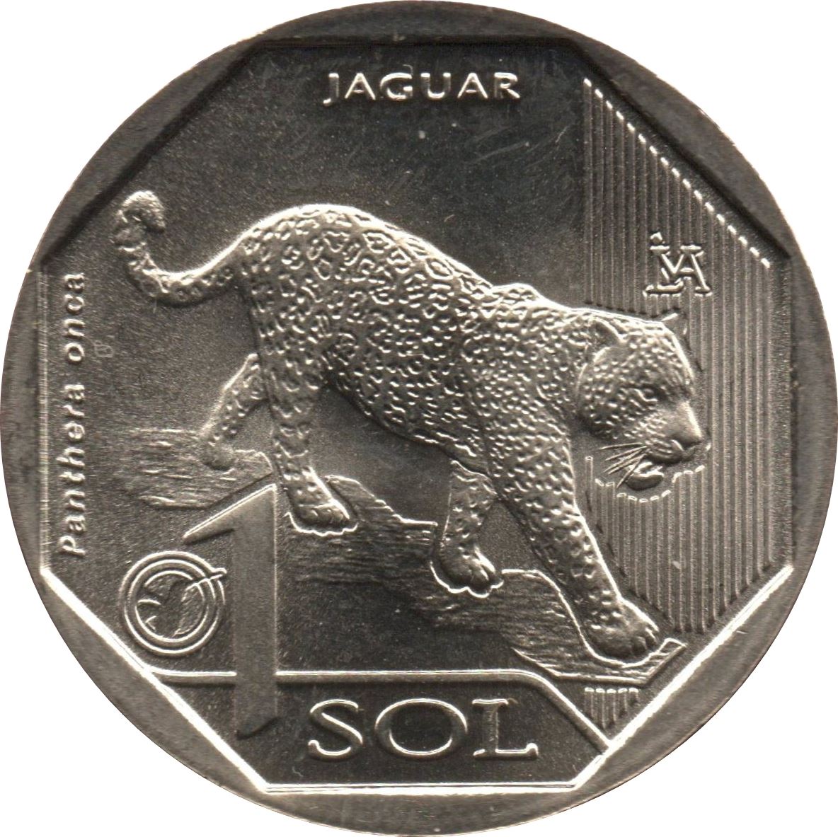 Peru | Moeda 1 Sol | Jaguar | Km:411 | 2018