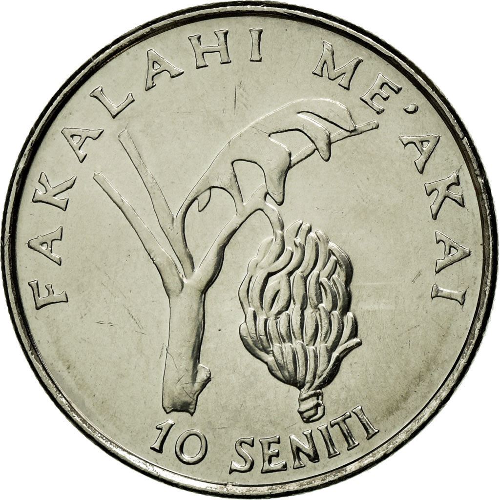 Tonga | 10 Seniti Coin | King Tupou IV | Banana | FAO | Km:69A | 2002 - 2012