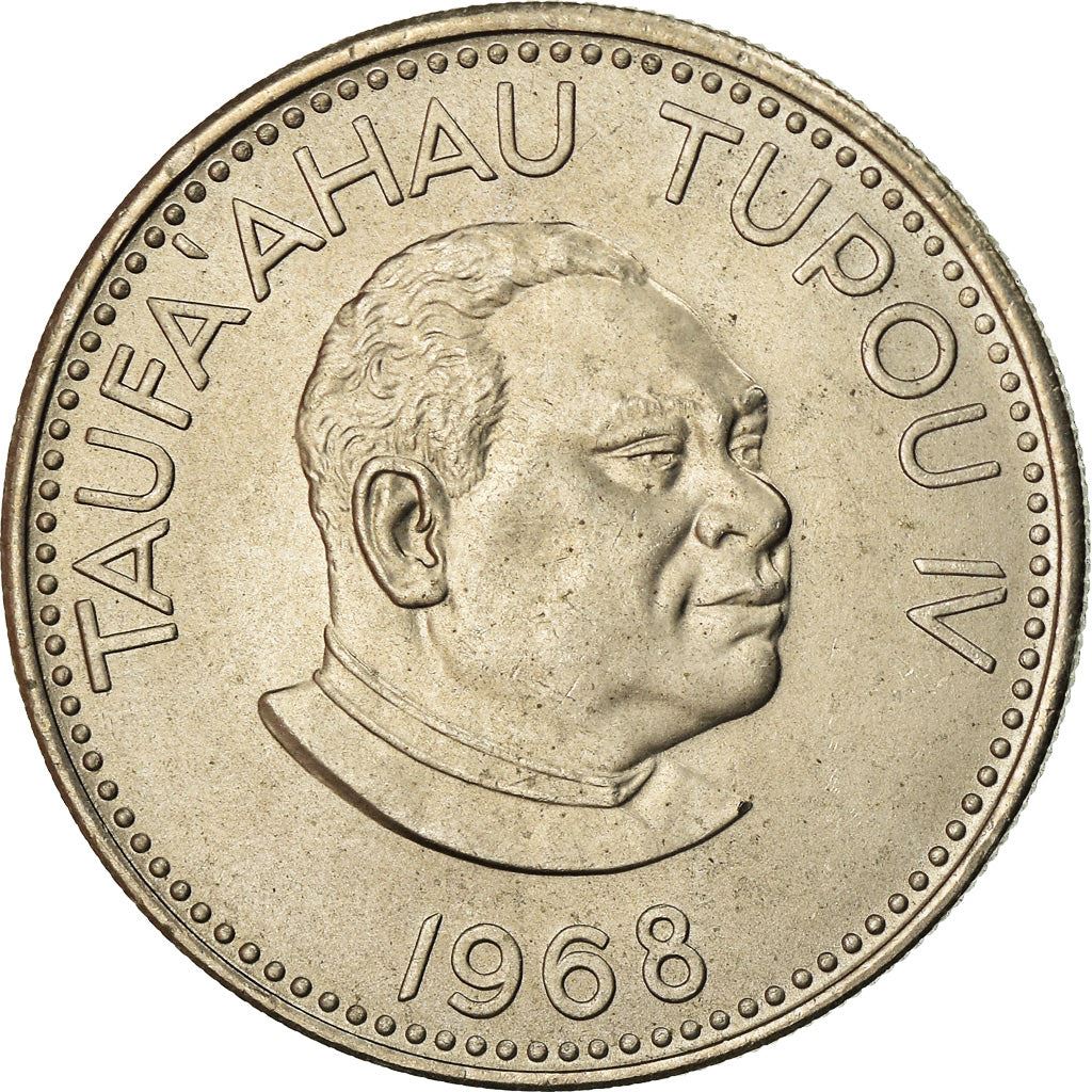 Tonga | 10 Seniti Münze | König Tupou IV | Zweig | KM:30 | 1968 - 1974