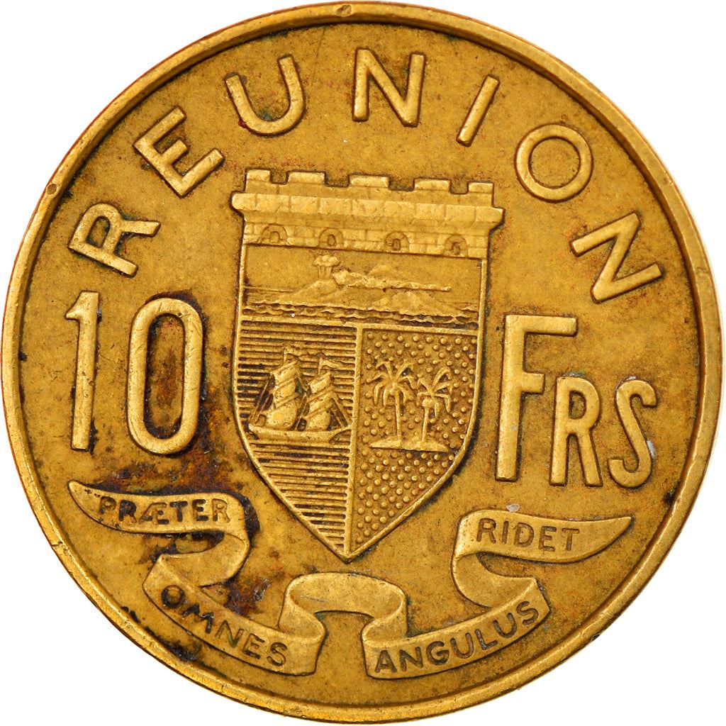 Reunion | 10 Francs Coin | Crowned shield | Km:10 | 1955 - 1964