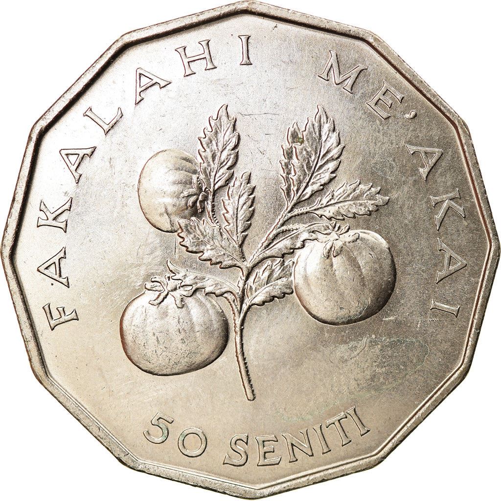 Tonga | 50 Seniti Münze | König Tupou IV | Tomate | FAO | Km:71 | 1981 - 1996