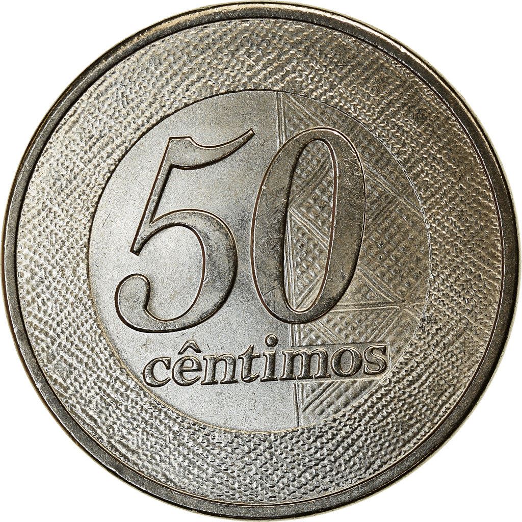 Angola | 50 Centimos Coin | Gear | Wreath | Km:107 | 2012