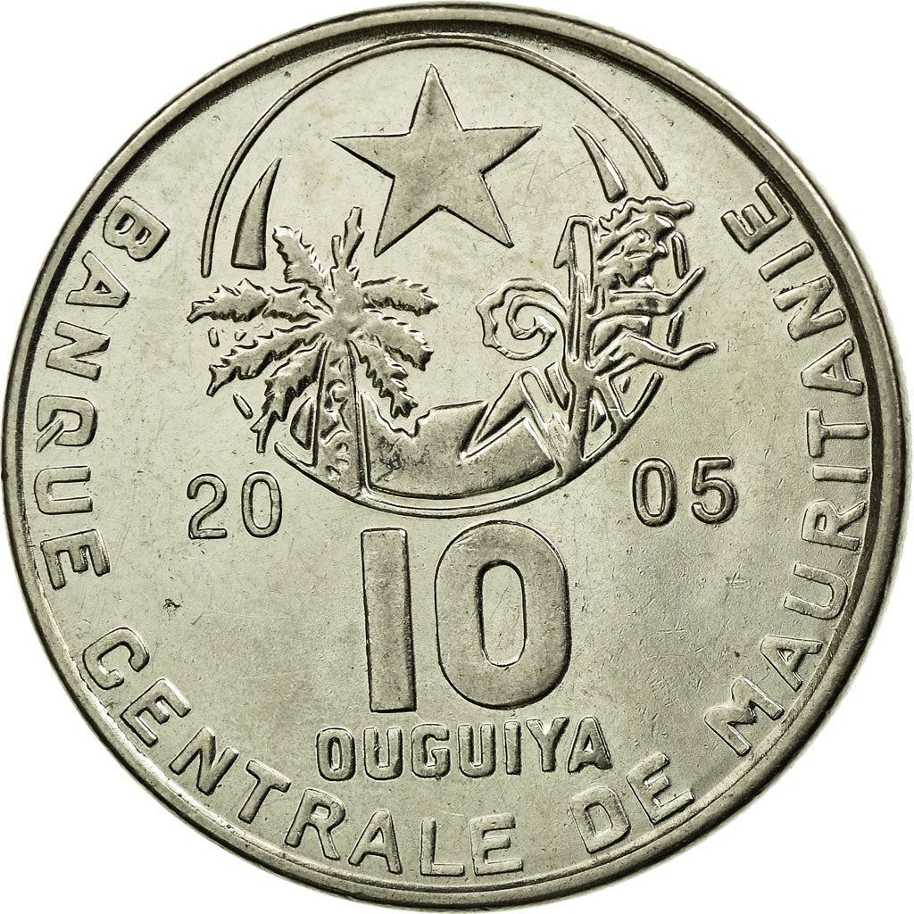 Mauritania | 10 Ouguiya Coin | Coat of Arms | Km:4A | 2004 - 2013