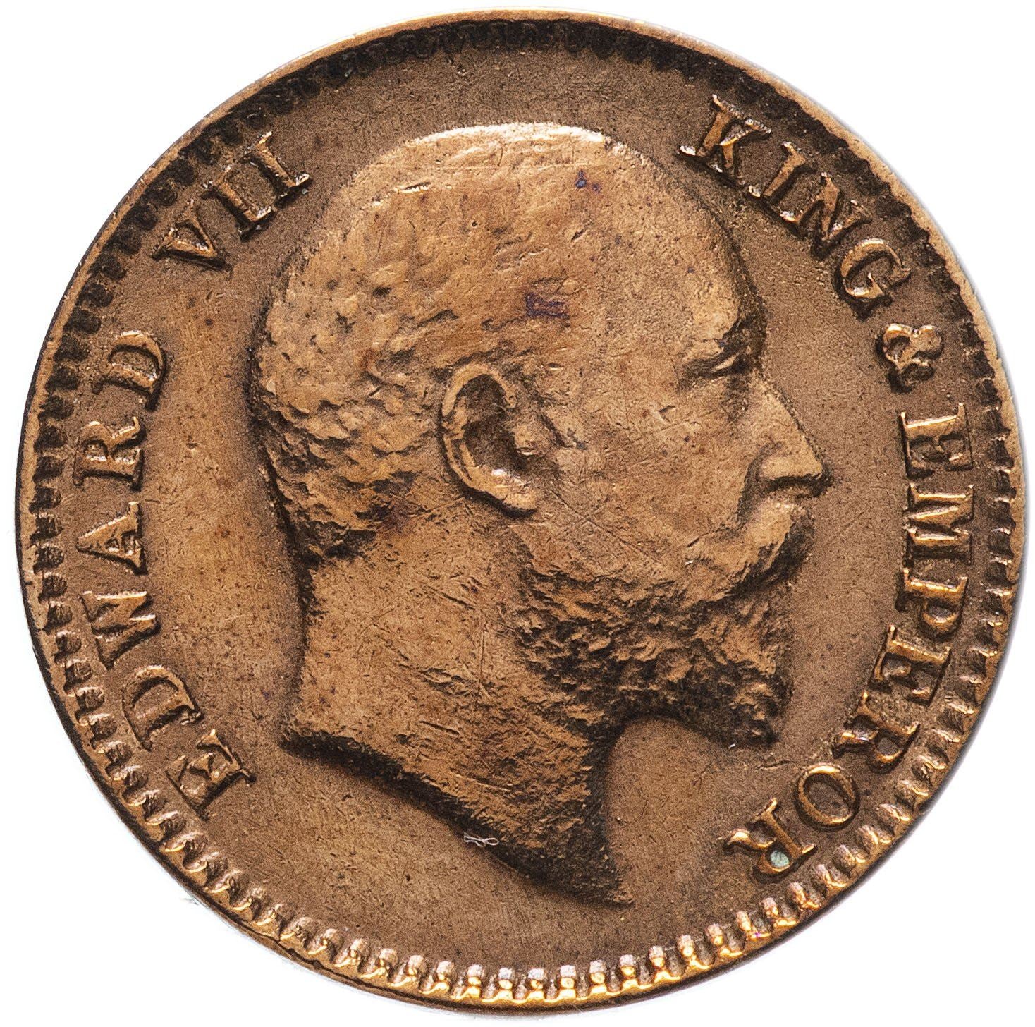 India - British | 1/12 Anna Coin | King Edward VII | Km:498 | 1906 - 1910
