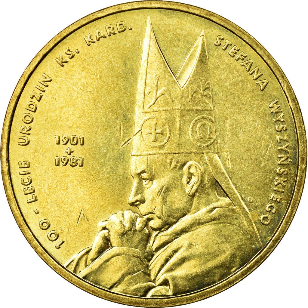 Poland | 2 Zlotys Coin | Cardinal Stefan Wyszyński | Y:418 | 2001