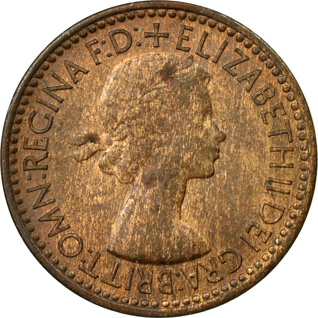 United Kingdom | 1 Farthing Coin | Eurasian wren | Km:881 | 1953