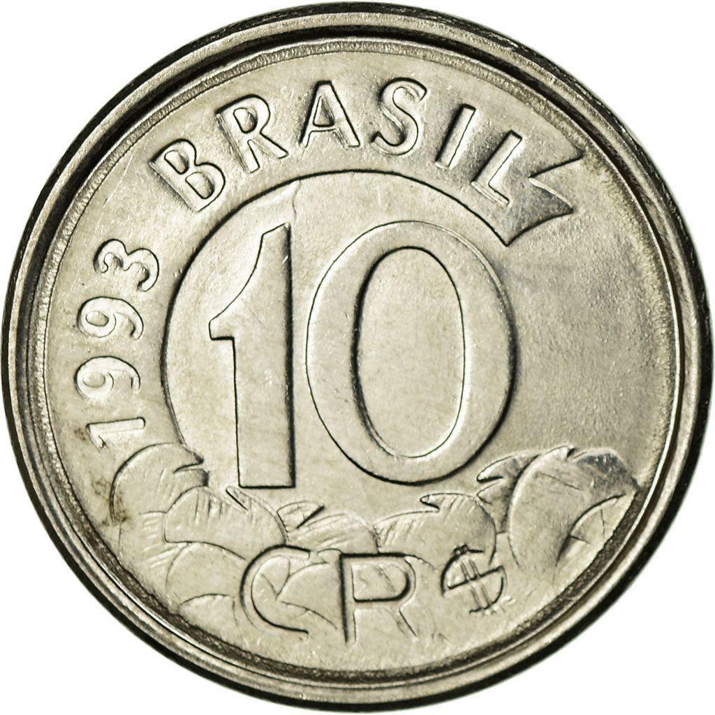 Brazil | 10 Cruzeiros Reais Coin | Anteater | Km:628 | 1993 - 1994