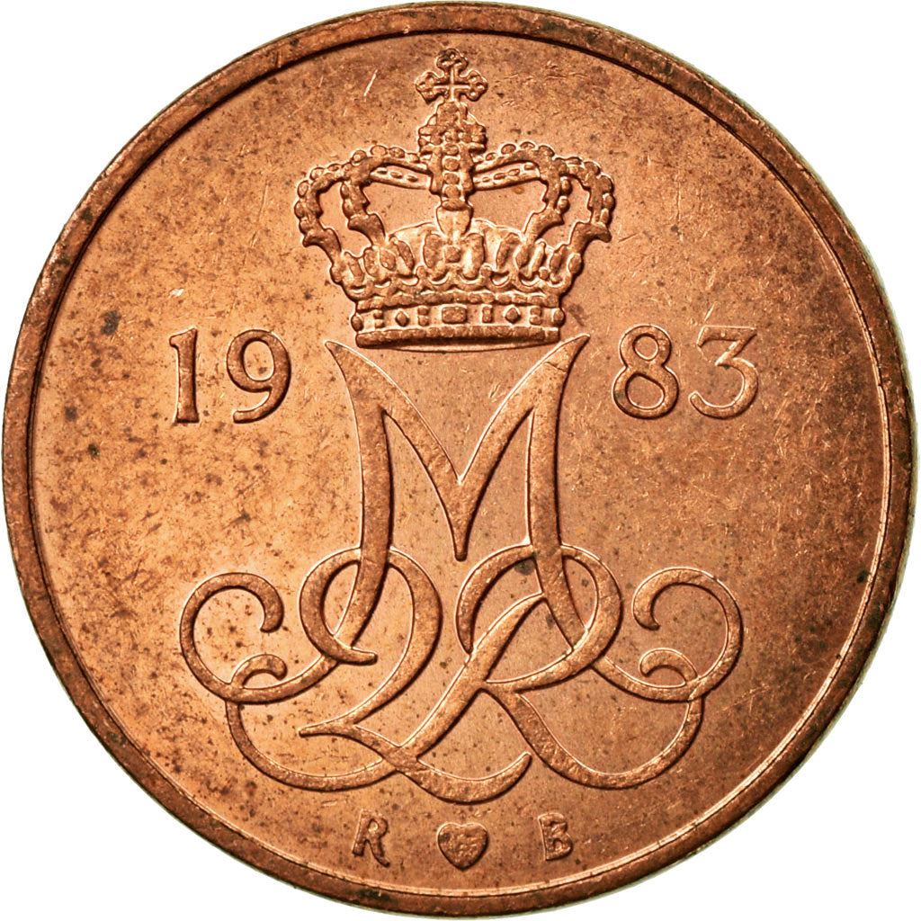 Denmark | 5 Ore Coin | Monogram | Km:859 | 1973 - 1988