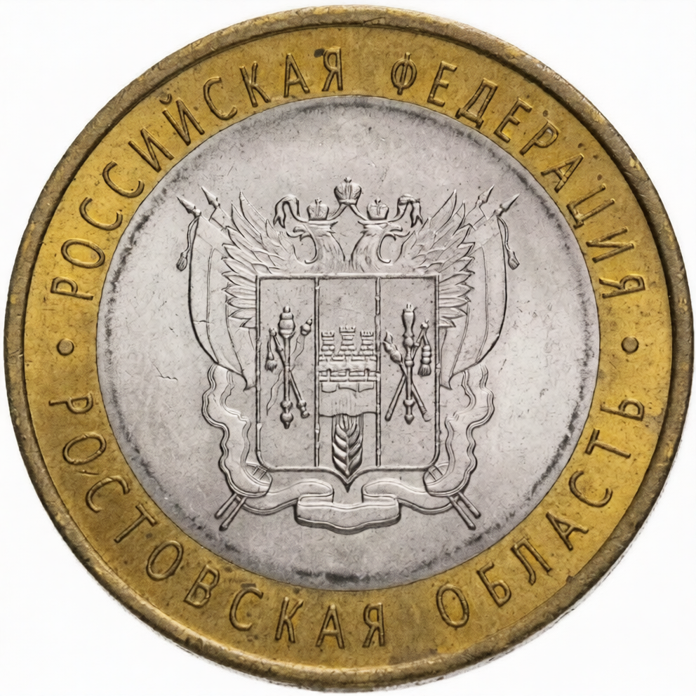Russia | 10 Roubles Coin | Rostov region | Y:970 | 2007