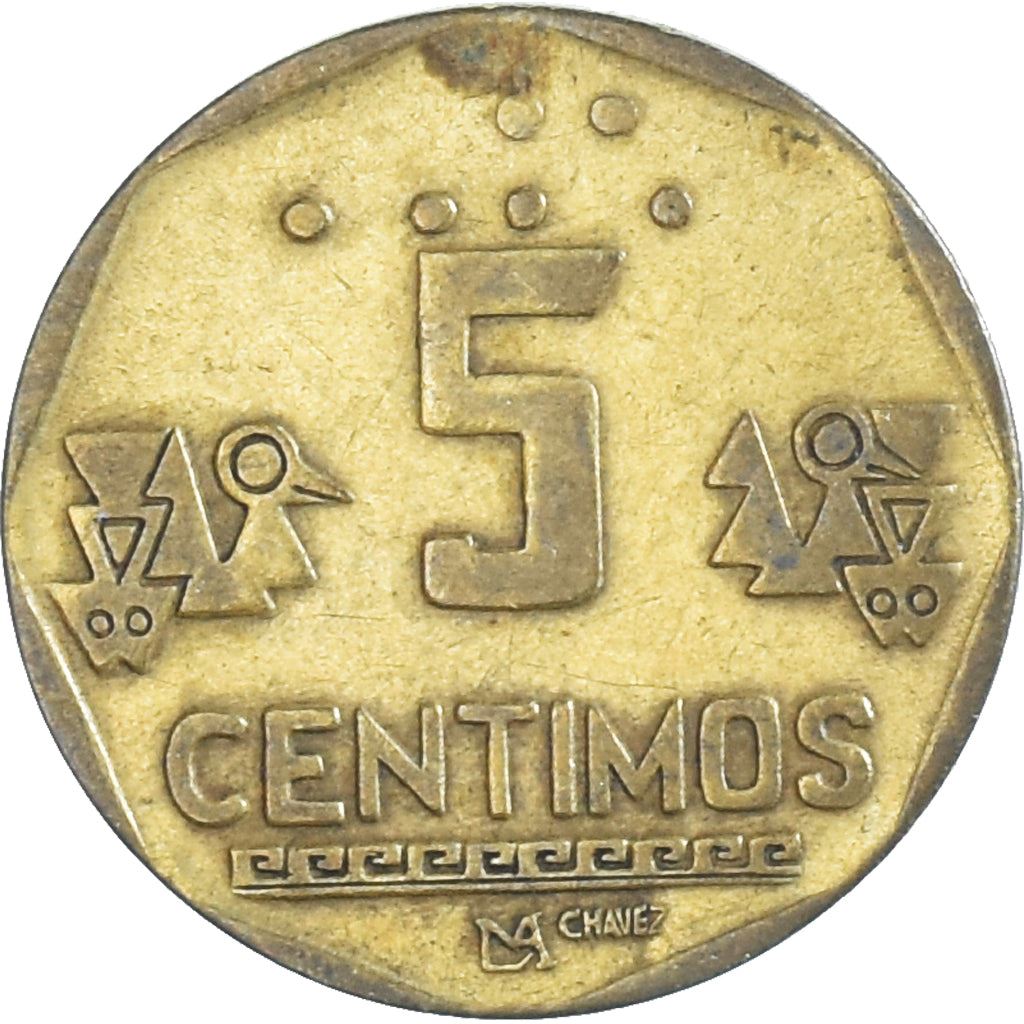 Peru | 5 Centimos Coin | Braille | Km:304.1-3 | 1991 - 2000