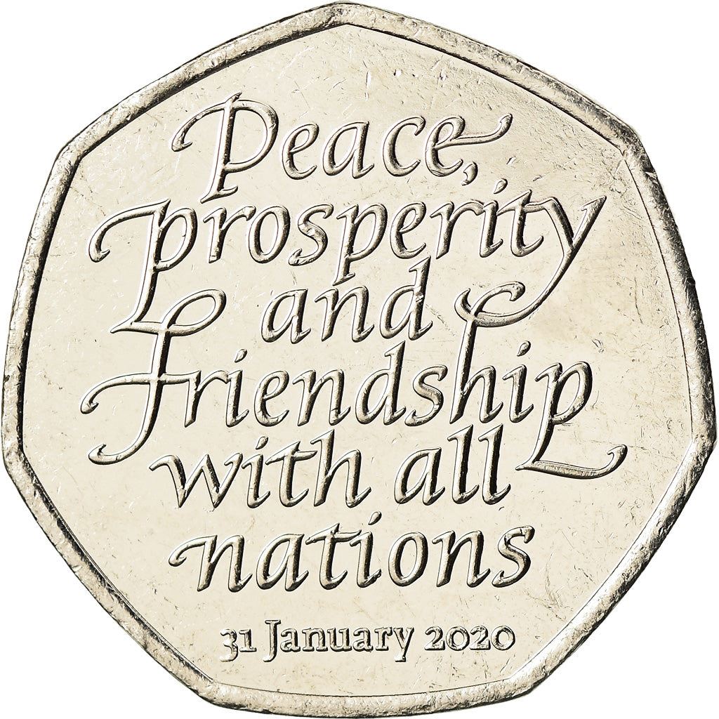 United Kingdom | 50 Pence Coin | Brexit | Km:1806 | 2020