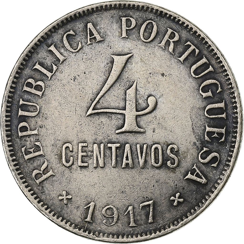 Portugal | 4 Centavos Coin | Copper-Nickel | Km:566 | 1917 - 1919