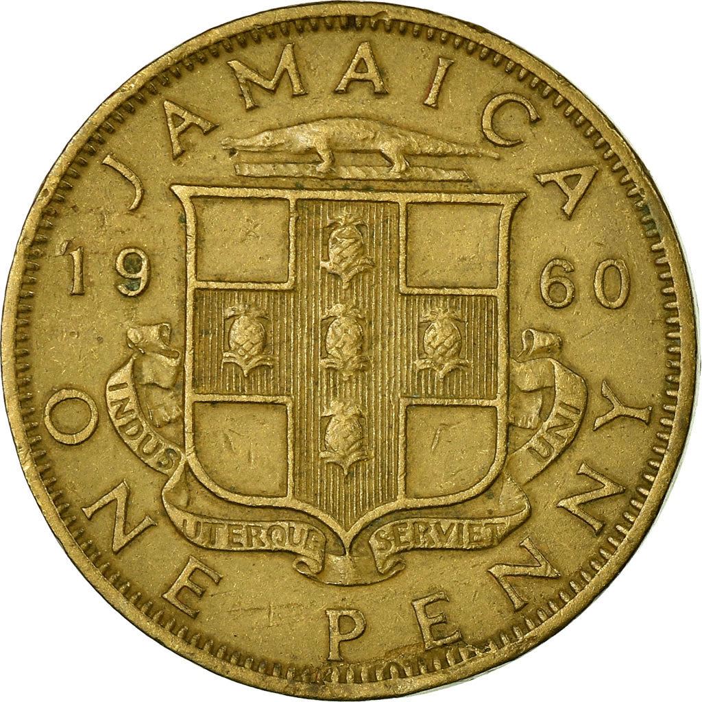 Jamaica | 1 Penny Coin | Queen Elizabeth II | Km:37 | 1953 - 1963