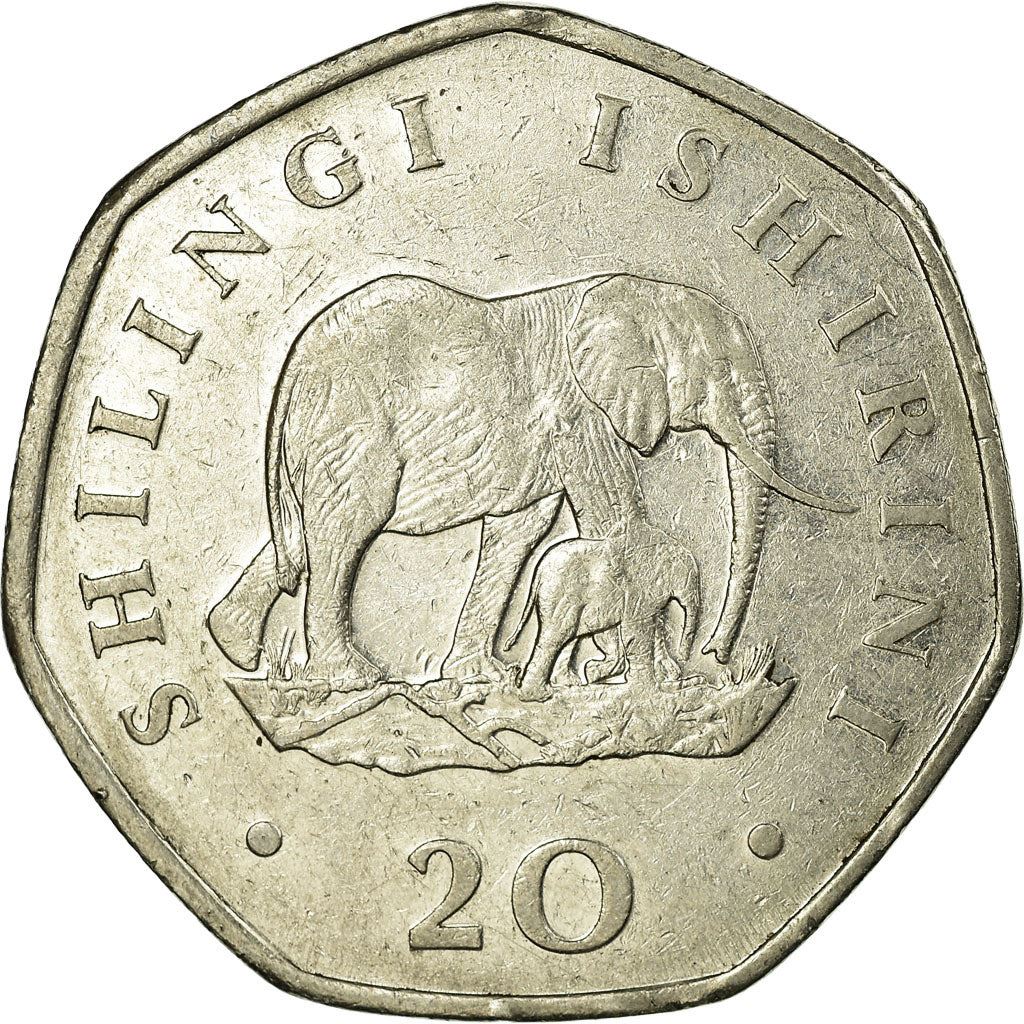 Tanzania | 20 Shilingi Coin | Ali Hassan Mwinyi | KM:27.1 | 1990 - 1991
