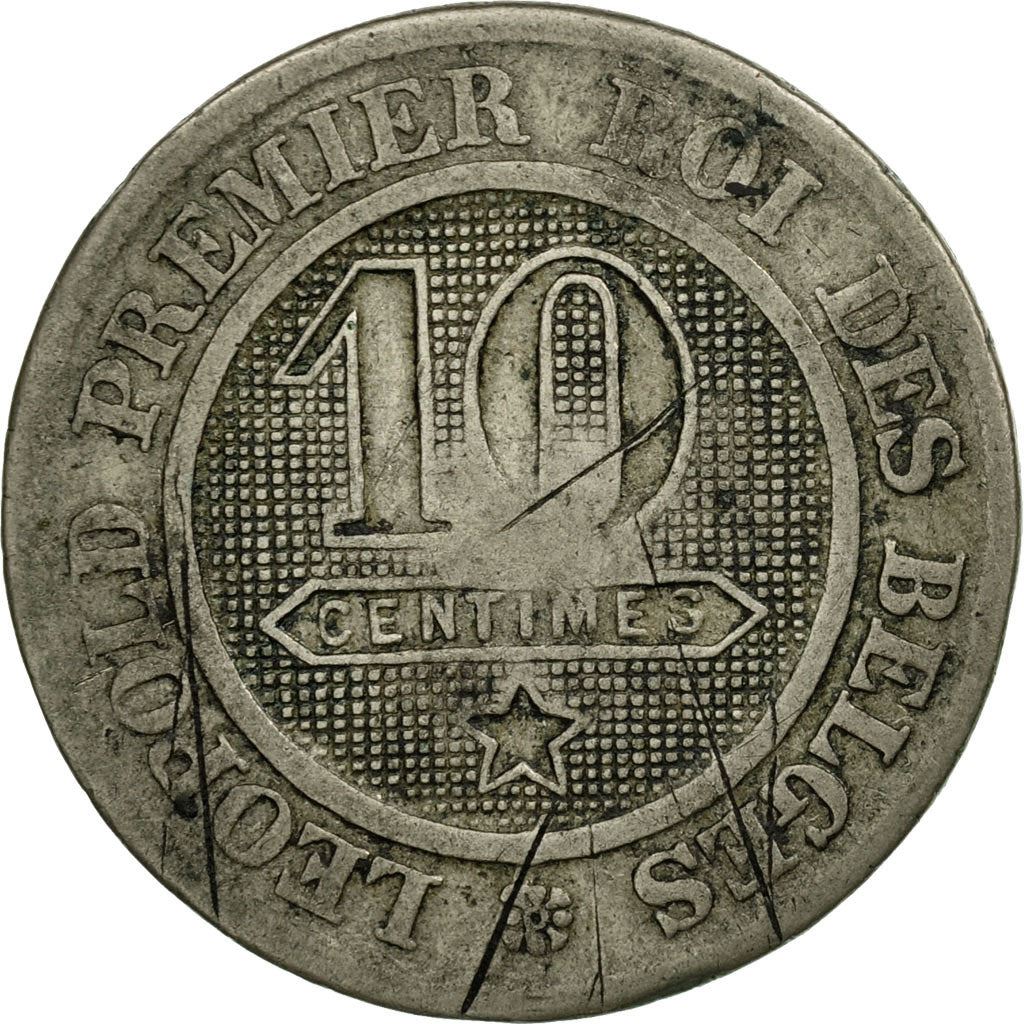 Belgien | 10-Centimes-Münze | Léopold I. | Kupfernickel | KM:22 | 1861–1864