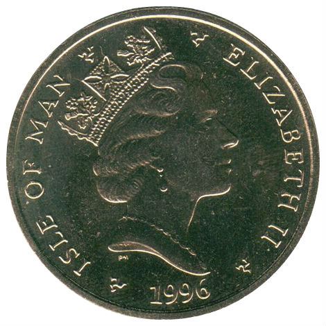 Isle of Man 2 Pounds Coin | Queen Elizabeth II | Racing Car | KM595 | 1996 - 1997