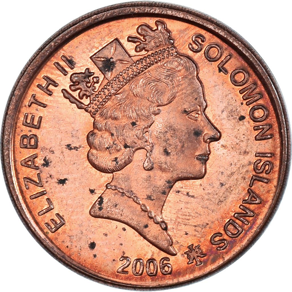 Salomonöarna | 2 Cents Mynt | Elizabeth II | Örnens Ande | Km:25 | 1987 - 2006