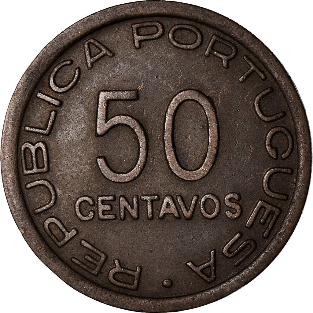 Mozambique | 50 Centavos Coin | Bundle of Arrows | Km:73 | 1945