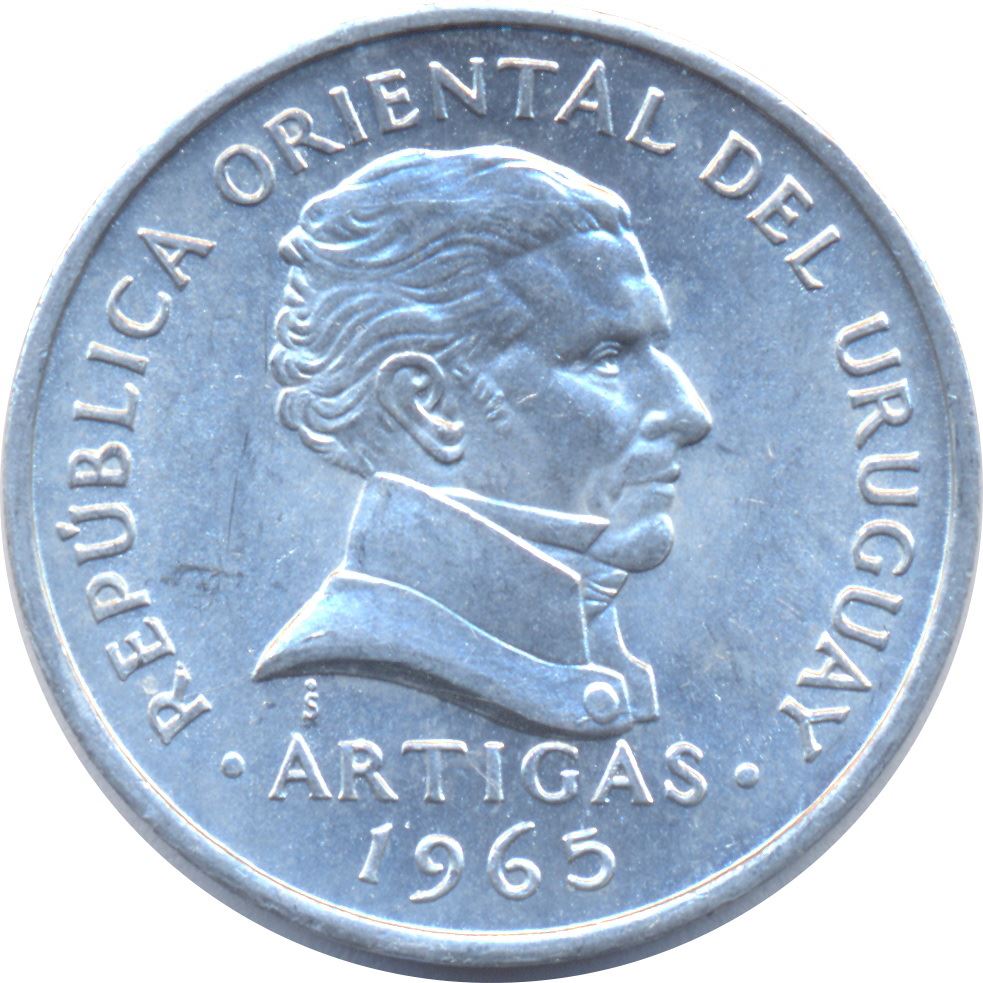 Uruguay | 20 Centesimos Coin | Jose Gervasio Artigas | KM44 | 1965