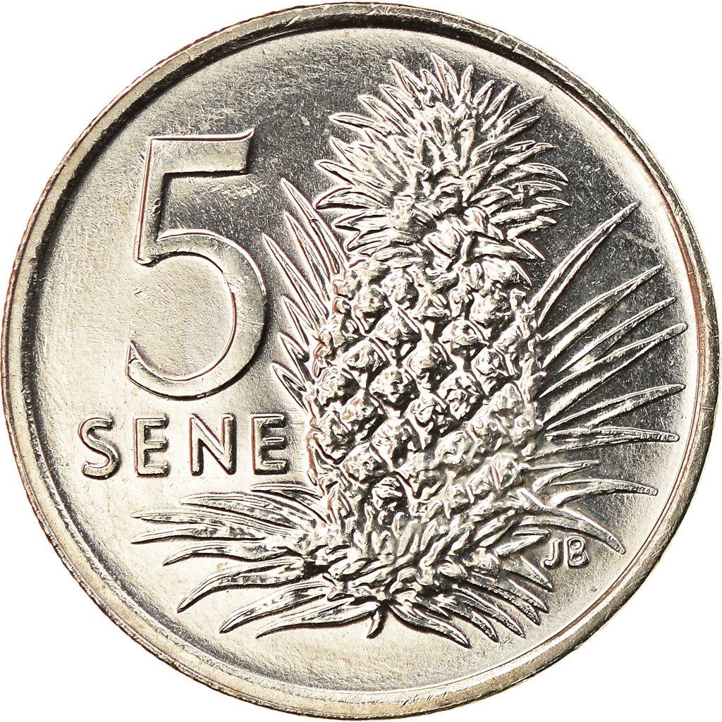 Samoa | 5 Sene Münze | Malietoa Tanumafili II | Ananas | Km:131 | 2002 - 2010
