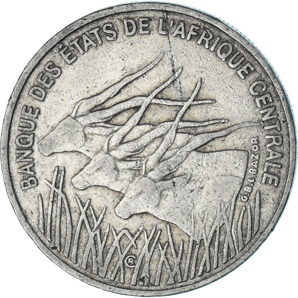 Central African States | 100 Francs Cfa Coin | Antelope | Km:13 | 1992 - 2003