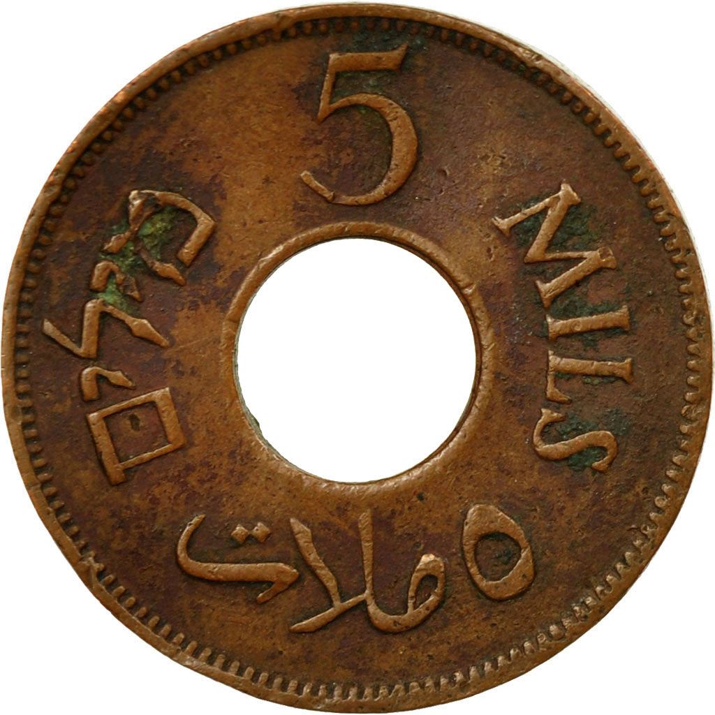 Palestine | 5 Mils Coin | Bronze | KM:3a | 1942-1944