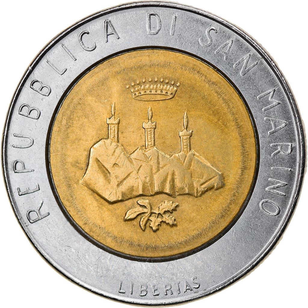 San Marino | 500 Lire Coin | Man with Computer | Km:195 | 1986