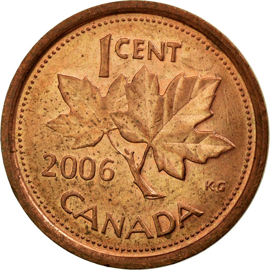 Canada | 1 Cent Coin | Copper plated zinc | 4th portrait; non-magnetic | KM:490 | 2003-2012