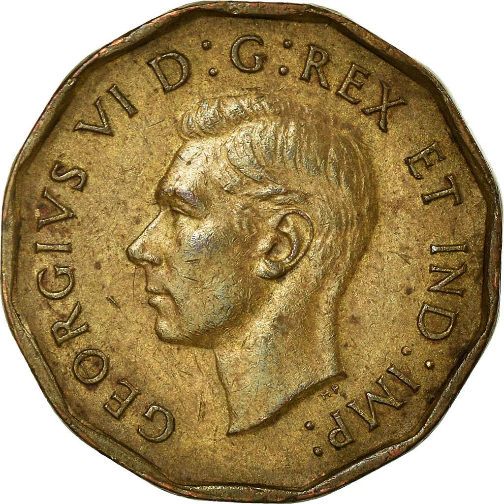 Canada 5 Cents Coin | King George VI | Beaver | Maple Leave | KM39 | 1942