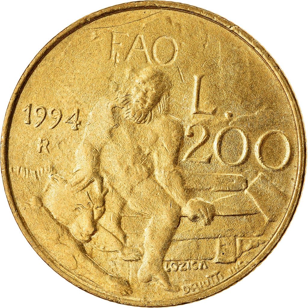 San Marino | 200 Lire Coin | FAO | Km:313 | 1994