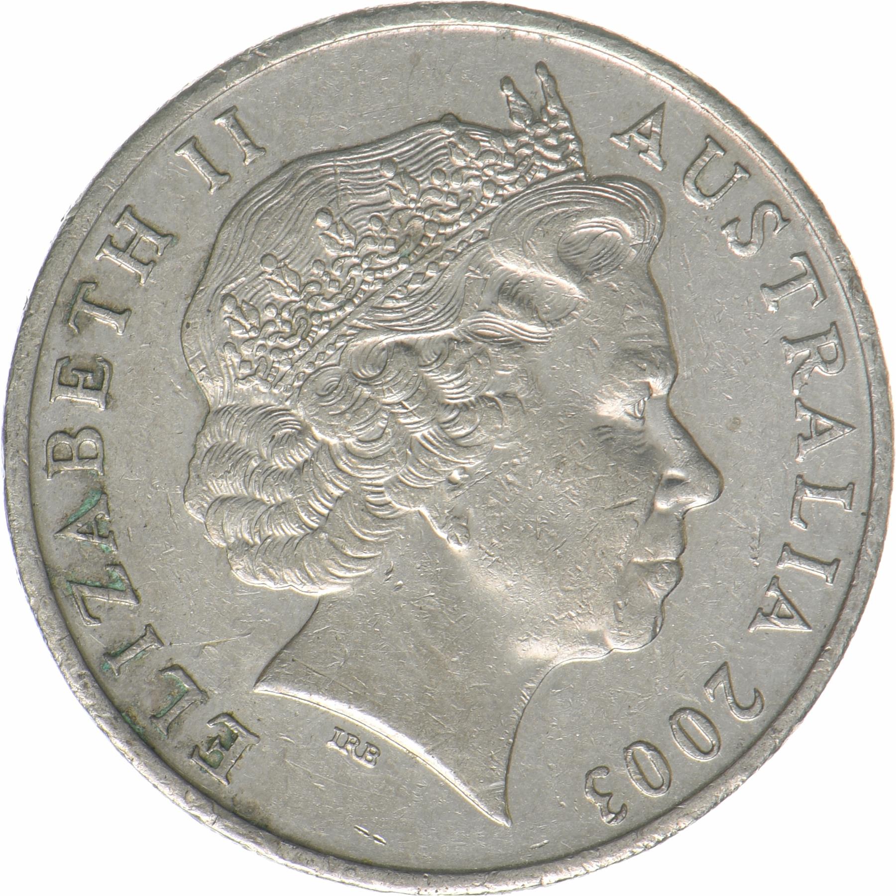 Australia | 20 Cents Coin | Volunteers | KM:688 | 2003