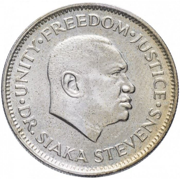 Sierra Leone 10 Cents Coin | President Siaka Probyn Stevens | KM34 | 1978 - 1984