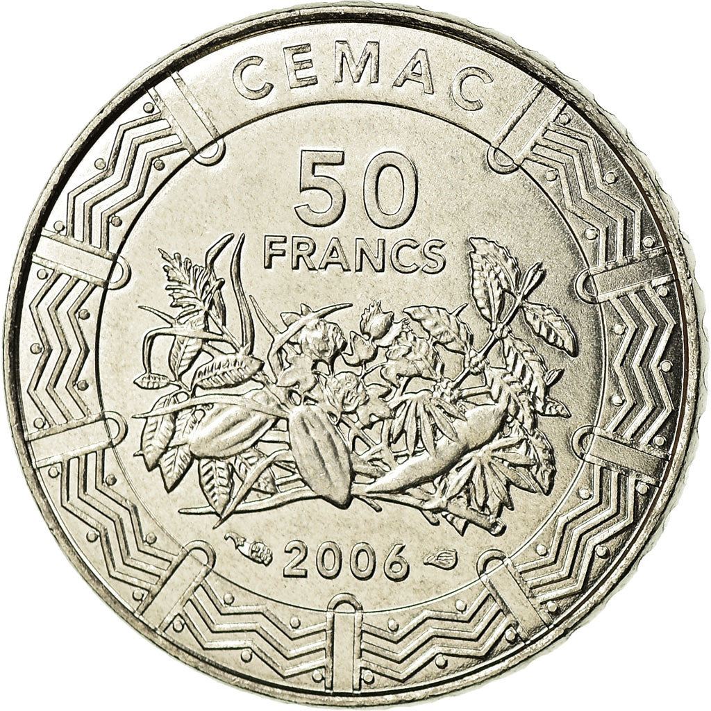 Central African States | 50 Francs Cfa Coin | Plants | Km:21 | 2006 - 2023