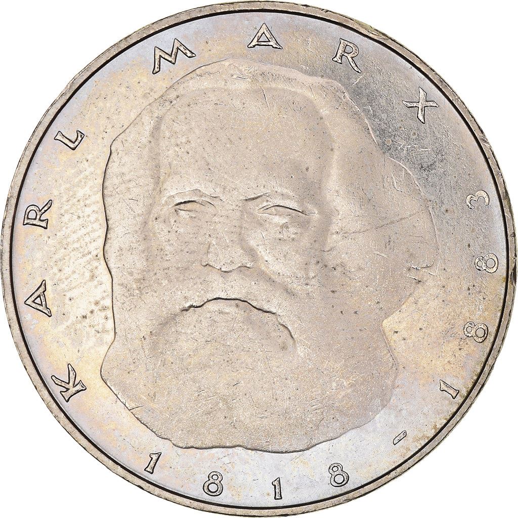 Germany 5 Deutsche Mark Coin | Karl Heinrich Marx | Eagle | KM158 | 1983