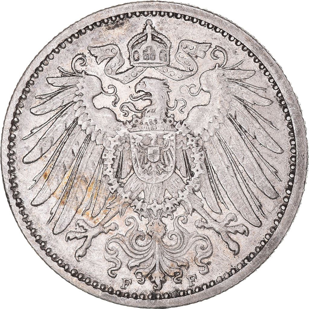 German Empire 1 Mark Coin | Deutsches Reich | Wilhelm II | Type 2 - Small Shield | KM14 | 1891 - 1916