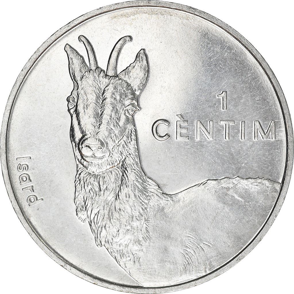 Andorra | 1 Centim Coin | Pyrenean Chamois | Km:177 | 2002