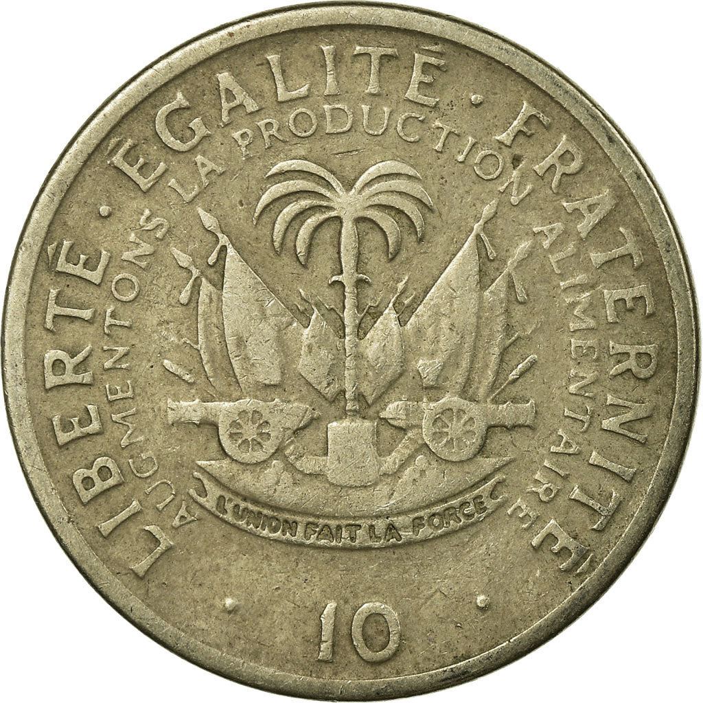 Haiti | 10 Centimes Coin | Jean-Claude Duvalier | Cannon | Km:120 | 1975 - 1983